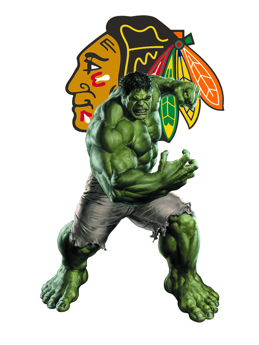 Chicago Blackhawks Hulk Logo iron on paper